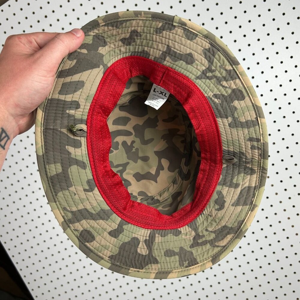 MNML Woodland Camo Bucket Hat OSFM‎ Large / XL Camouflage Tactical Streetwear - Picture 4 of 5